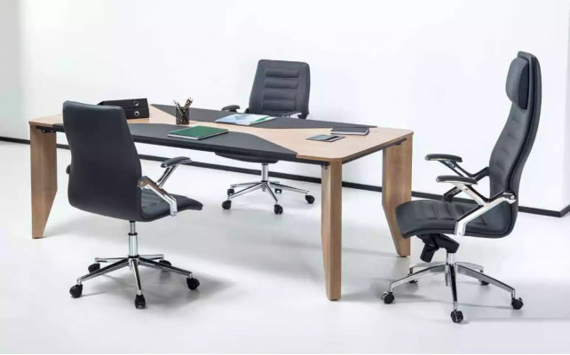 Konferenztisch Büro Möbel Einrichtung Bürotisch 220x100 cm Konferenztisch