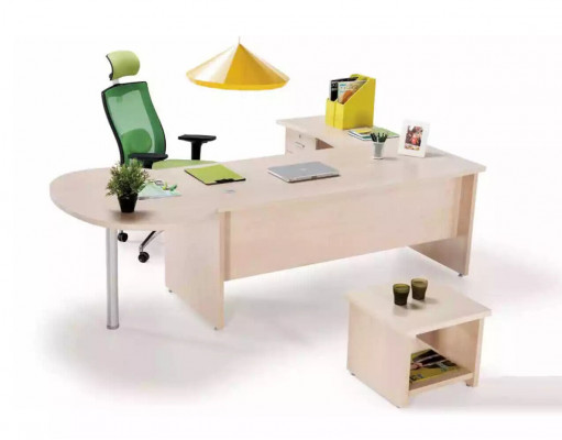 Moderne Büromöbel-Set mit Eckschreibtisch und Kommode: Effizienz trifft auf Stil.