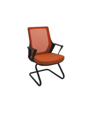 Hochwertig Bürostuhl Orange Schreibtischstuhl Modern Textilstuhl Stoff Neu