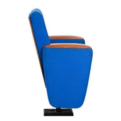 Sessel Art Deco Sessel Sofa 1 Sitzer für Theater Design Luxus Blau Textil