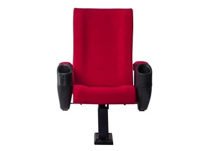 Modern Sessel Sessel Sofa 1 Sitzer für Theater Kino Design Luxus Rot Textil