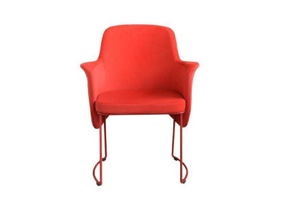 Modern Esszimmerstuhl Stuhl Küchenstuhl Sessel Sitzer Stoff Modern Holz Rot