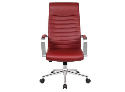 Kunstlederstuhl Design Polstersessel Rot Stühle Esszimmerstuhl Bürostuhl