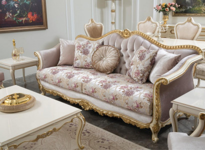 Sofa 3 Sitzer Klassische Couchen Luxus Möbel Sofas Stoff Couch Dreisitzer