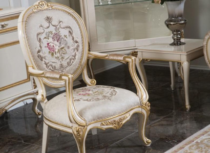 Sessel Möbel Stühle Art déco Design Lehnstuhl Textil Wohnzimmer Lounge