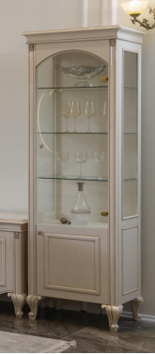 Vitrine Glasschrank Holz Schränke Wohnzimmer Vitrinen Italienische Luxus
