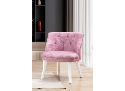 Rosa Chesterfield Stuhl Exklusiver Polsterstuhl Designer Sitzmöbel 