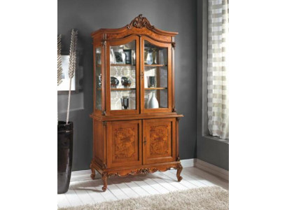 Vitrine Italienische Luxus Möbel Vitrinen Anrichte Schrank Glas Design Schränke