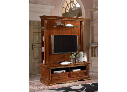 Fernsehschrank Anbauwand Wohnwand TV Schrankwand Massivholz Landhaus Massivholz