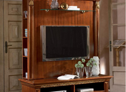 Fernsehschrank Anbauwand Wohnwand TV Schrankwand Massivholz Landhaus Massivholz