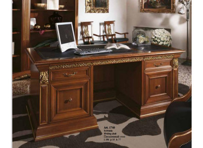 Schreibtisch Büro Tisch Klassischer Designer Office Tische Barock Rokoko Massivholz