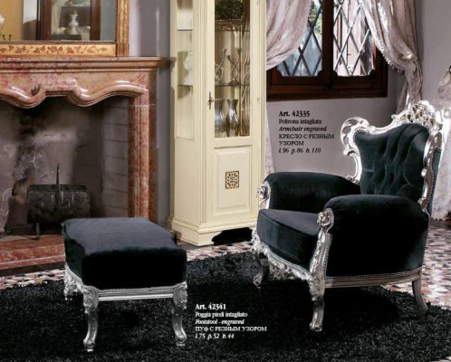 Eleganter Sessel Couch Sofa Polster Fernsehsessel Barock Rokoko Luxus