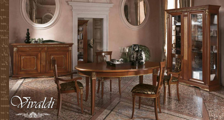 Esstisch Tisch Gruppe Esszimmer Wohnzimmer Holz Barock Rokoko Italien Möbel