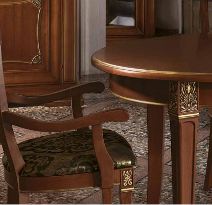 Esstisch Tisch Gruppe Esszimmer Wohnzimmer Holz Barock Rokoko Italien Möbel