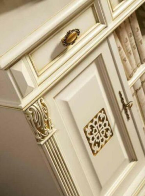 Doppelbett Bett Ehebett Design Luxus Betten Deko Barock Rokoko Antik Stil