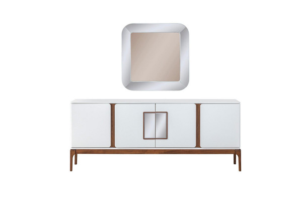 Luxus Esszimmer Set Anrichte Spiegel 2 tlg Modern Essgruppe Kommode
