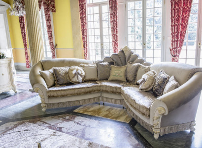 Sofa Stoffsofa Couch Wohnlandschaft Garnitur Design Modern Sofas Italien L-Form