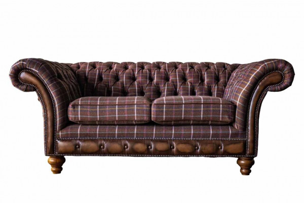 Chesterfield Zweisitzer Möbel 2 Sitzer Sofa Couch Polster Lounge Couchen