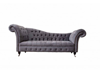 Chesterfield 3 Sitzer Design Couch Sofa Polster Sitz Stoff Luxus Couchen