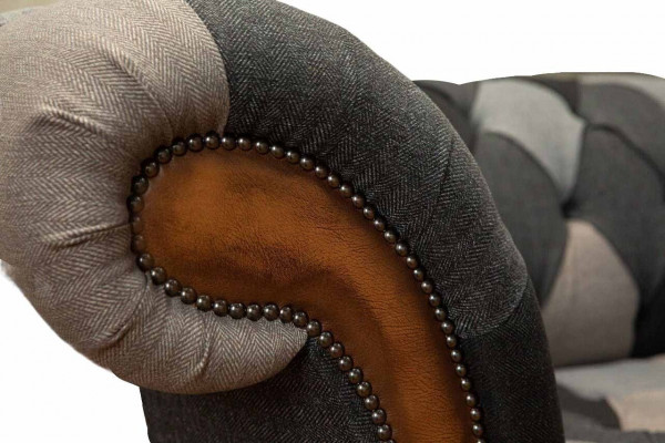 Chesterfield 3 Sitzer Couch Polster Textil Couchen Wohnzimmer Sofa Neu