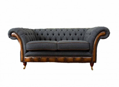 Sofa 2 Sitzer Design Sofas Polster Couchen Textil Chesterfield Zweisitzer