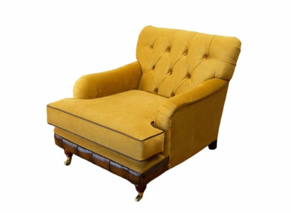 Sessel 1 Sitzer Sofas Stoff Wohnzimmer Textil Luxus Möbel Einsitzer Chesterfield