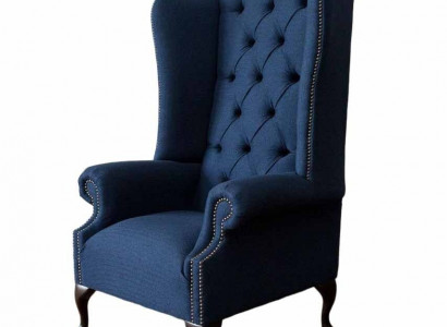 Chesterfield Ohrensessel Relax Sessel Stuhl Polster Stoff Textil 1 Sitz