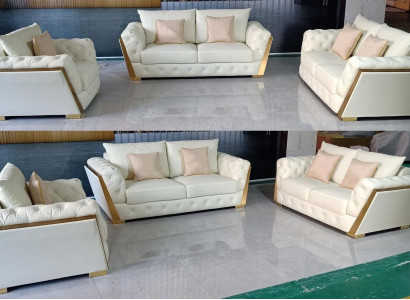 Sofa Couch Garnitur Möbel 3 tlg. Set Sofgarnitur Einrichtung Couchen