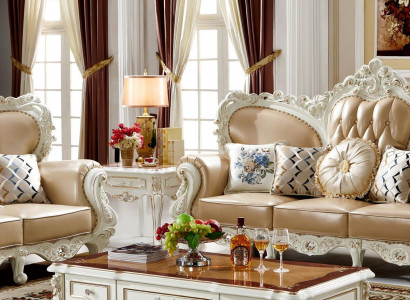 Couchtisch Weiß Luxus Elegantes Wohnzimmer Design Tische Klassische Möbel
