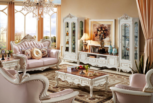 Couchtisch Weiß Luxus Elegantes Wohnzimmer Design Tische Klassische Möbel