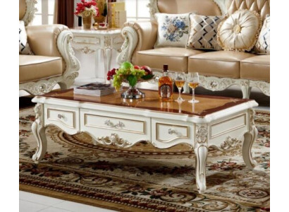 Luxus Wohnzimmer Couchtische Tisch Holz Marmor Imitation Sofa Beistell