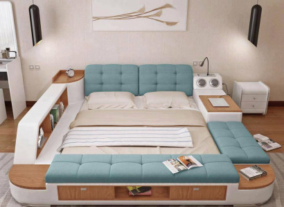 Polster Betten Moderne Hotel Multifunktion Neu Doppel Luxus Design Leder