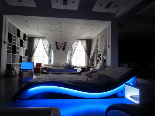Luxus Bett Design Betten Digital USB Schlafzimmer Möbel Leder Doppel