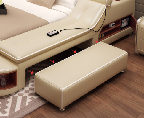 Bett Multifunktion Tresor Wärme Liege USB Sound Doppel Betten Funktion Neu