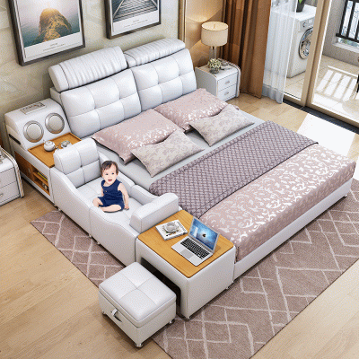 Bettgestell Betten 180x200cm Hotel Multifunktion Bett Doppelbetten