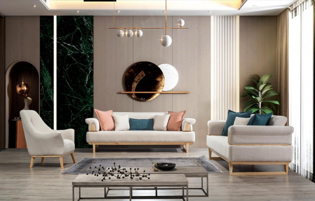 Luxus Dreisitzer Weiß Sofa 3 Sitzer Sofas Design Modern Design Möbel