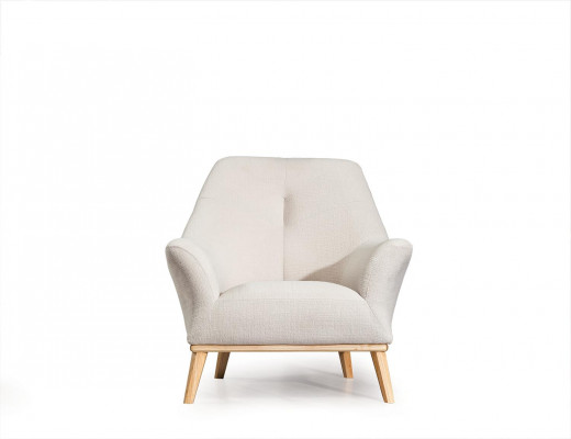 Relax Club Sessel 1 Sitzer weiß Wohnzimmer Luxus Design Möbel Textil