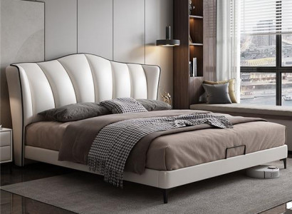 Betten Textil Hotel Luxus Polster Sitz Leder Italien Designer Bett Schlafzimmer