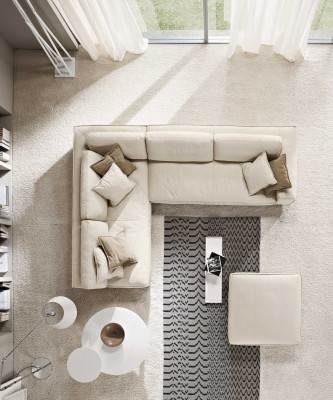 Wohnzimmer Ecksofa L-Form Modern Weiß Design Sofas Neu