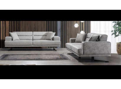 Sofagarnitur 3+3 Sitzer Garnitur Sofa Sofas Leder Polster Design Sitz Moderne