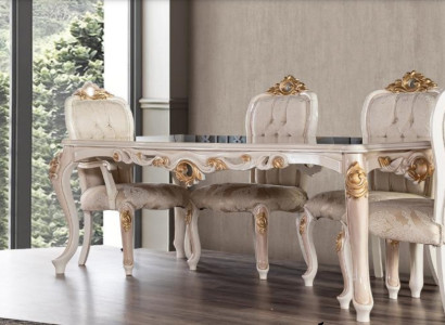 Esszimmer Esstisch Stuhl Luxus Garnitur Esszimmerstuhl Tisch Tische Holz Gruppe