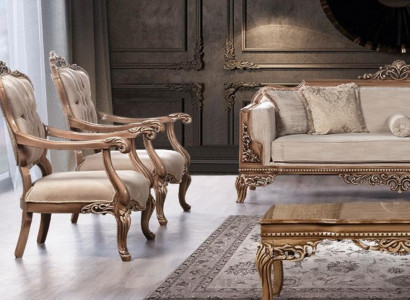 Sessel Ohrensessel Sofa Luxus Wohnzimmer Barock Relax Polster Design Sitzer Neu