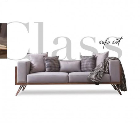 Graues Luxus Sofa Polster Couch Wohnzimmer Einrichtung Stilvolle Möbel