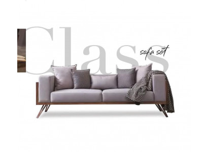 Graues Luxus Sofa Polster Couch Wohnzimmer Einrichtung Stilvolle Möbel