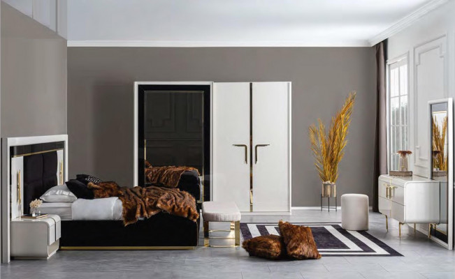 Weißer Nachttisch Luxus Beistelltisch Schlafzimmer Möbel Ablage Modern