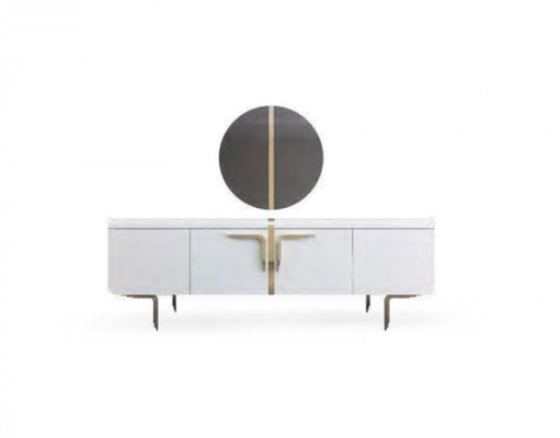 Luxus Weißer Sideboard Moderne Kommode Wohnzimmer Möbel Einrichtung Neu