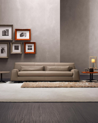 Sofagarnitur Couch Polster Ledersofa Prianera Italienische Möbel Sofa