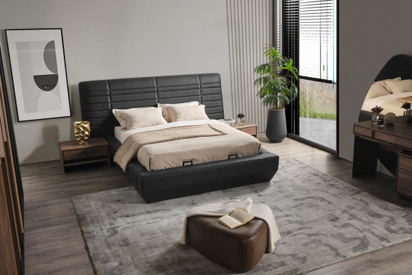 Schlafzimmer Set Bett 2x Nachttische Schminktischh mit Spiegel Luxus