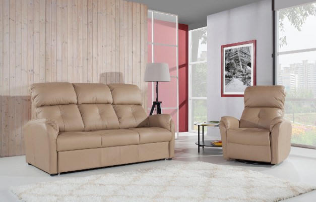 Sofagarnitur 3+1+1 Sitzer Set Design Sofas Polster Couchen Relax Leder