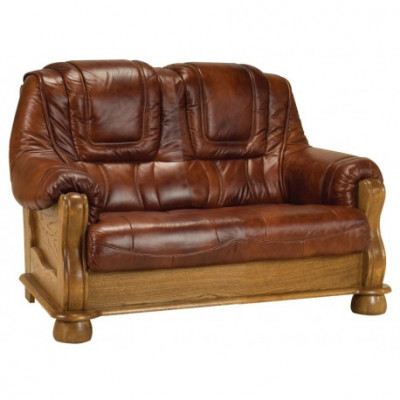 Klassische Garnitur 3+2+2 Sitzer Polster Sofagarnitur Couch Sofa 100% Leder Sofa